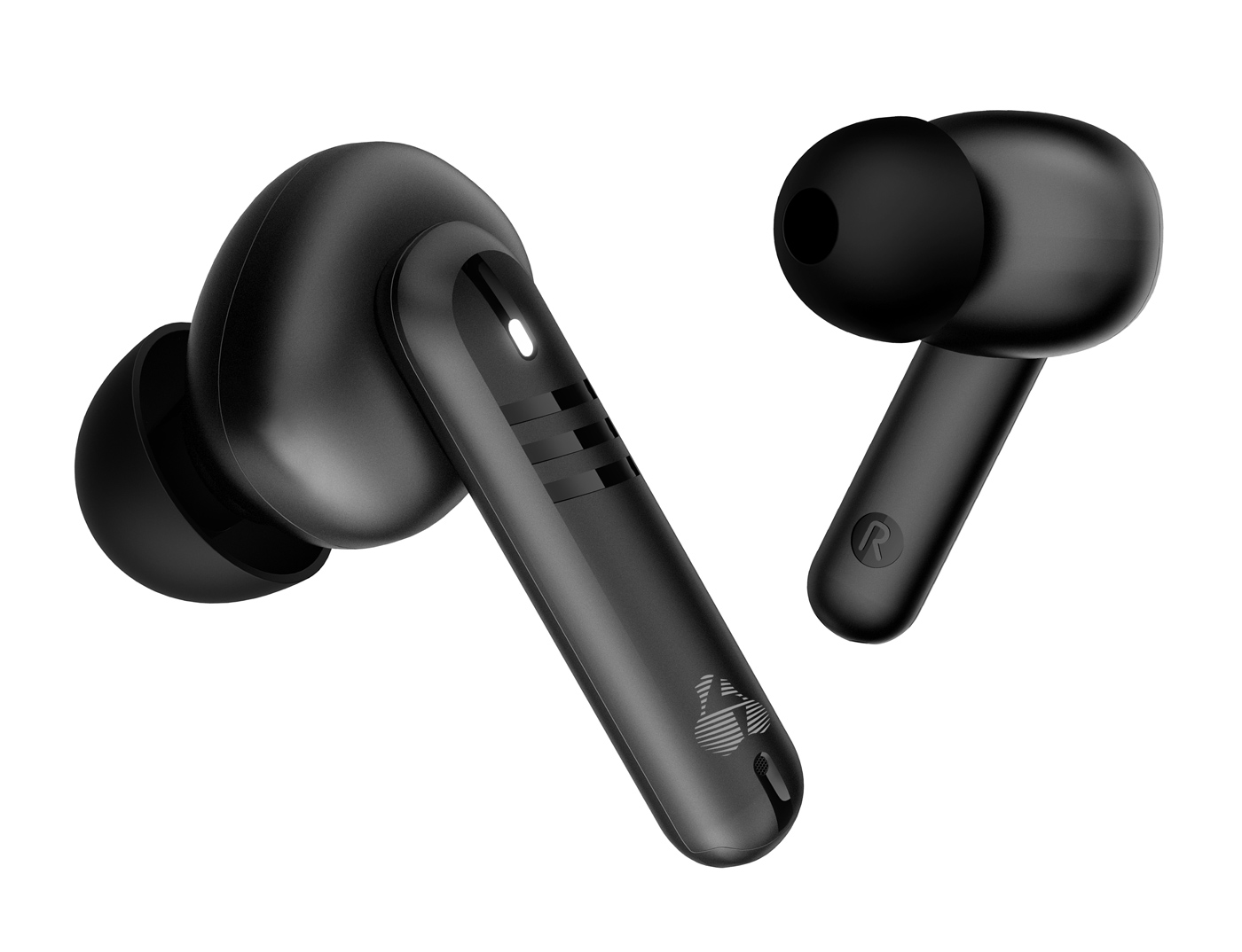 LEDTM earphones με θήκη φόρτισης PT-1227, TWS, ENC, 30/480mAh, μαύρα - Image 3