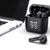 LEDTM earphones με θήκη φόρτισης PT-1227, TWS, ENC, 30/480mAh, μαύρα - Image 6