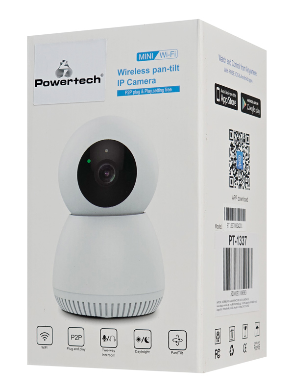 LEDTM smart κάμερα PT-1337, 3MP, WiFi, PTZ, SD - Image 6