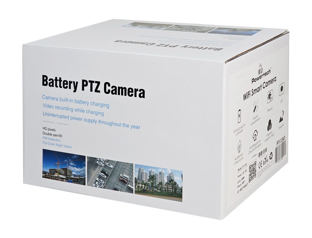 LEDTM smart ηλιακή κάμερα PT-1341, 4MP, WiFi, PTZ, SD, IP66 - Image 5