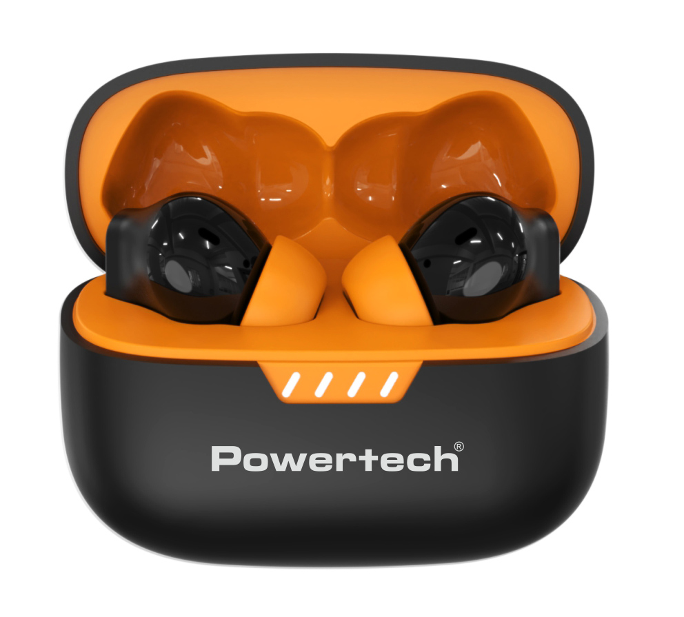 LEDTM earphones με θήκη φόρτισης PT-1431, True Wireless, 40/400mAh, ANC & ENC, μαύρα - Image 3