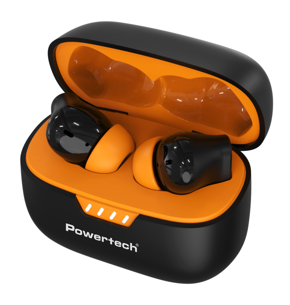 LEDTM earphones με θήκη φόρτισης PT-1431, True Wireless, 40/400mAh, ANC & ENC, μαύρα - Image 4