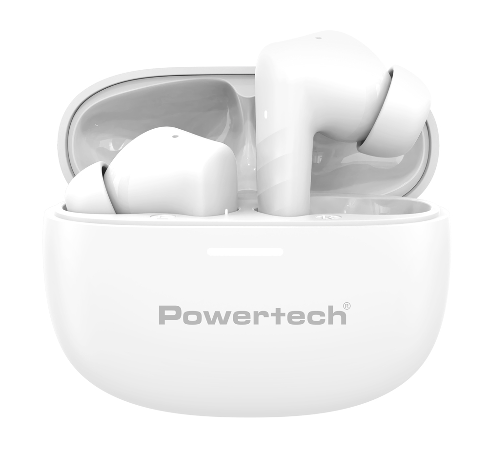 LEDTM earphones με θήκη φόρτισης PT-1432, True Wireless, 35/300mAh, λευκά - Image 3