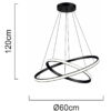 LEDTM LED φωτιστικό οροφής PT-1527, 40W, 4000K, Φ60x120cm, μαύρο - Image 4