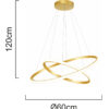 LEDTM LED φωτιστικό οροφής PT-1528, 40W, 4000K, Φ60x120cm, χρυσό - Image 4