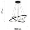 LEDTM LED φωτιστικό οροφής PT-1529, 60W, 4000K, Φ80x120cm, μαύρο - Image 4