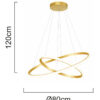 LEDTM LED φωτιστικό οροφής PT-1530, 60W, 4000K, Φ80x120cm, χρυσό - Image 4