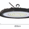 LEDTM LED φωτιστικό καμπάνα PT-1557, 100W, 6500K, Φ30x4cm, IP65, μαύρο - Image 4