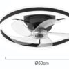 LEDTM ανεμιστήρας οροφής PT-1560 με LED φως, 45W, Φ50x20cm, μαύρος - Image 4