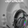 SADES gaming headset Defender, ασύρματα & ενσύρματα, 50mm, 1050mAh, RGB, multi-platform, μαύρο - Image 4
