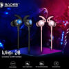 SADES gaming earphones Wings 20 με μικρόφωνο, 3.5mm, Φ12mm, 1.2m, ροζ - Image 2