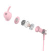 SADES gaming earphones Wings 20 με μικρόφωνο, 3.5mm, Φ12mm, 1.2m, ροζ - Image 3