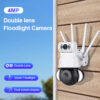 SECTEC smart κάμερα ST-428-4M-DL με προβολείς, dual lens, 4MP, Onvif PTZ - Image 3