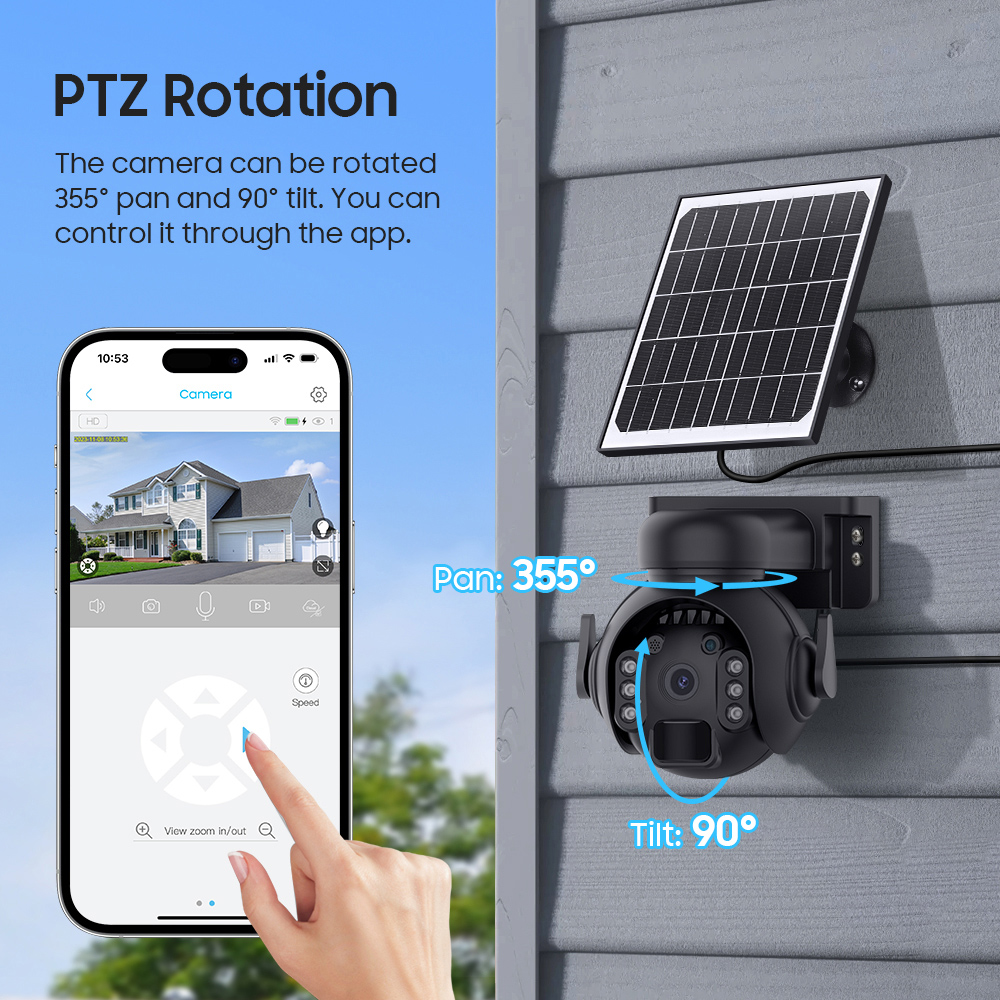 SECTEC smart ηλιακή κάμερα ST-515C-3M-4G-BK, 3MP, 4G, SD, PTZ, IP65 - Image 10