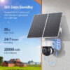 SECTEC smart ηλιακή κάμερα ST-518, 3MP, 4G, PIR, PTZ, SD, 20000mAh, IP65 - Image 3