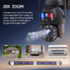 SECTEC smart ηλιακή κάμερα ST-598-6M-4G-20W-EU, 3MP dual lens, 20x zoom, 4G, SD, PTZ - Image 8