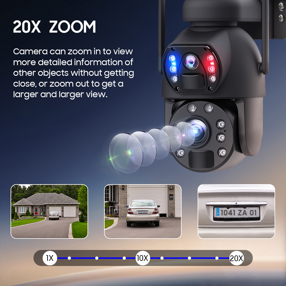 SECTEC smart ηλιακή κάμερα ST-598-6M-4G-20W-EU, 3MP dual lens, 20x zoom, 4G, SD, PTZ - Image 8