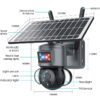 SECTEC smart ηλιακή κάμερα ST-S528M-4G-3MASR με προβολείς, 3MP, 4G, PTZ - Image 6