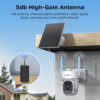 SECTEC σύστημα παρακολούθησης 4x smart ηλιακών καμερών ST-WRK04-EU με hub, 3MP, WiFi, SD, PTZ, IP66 - Image 12