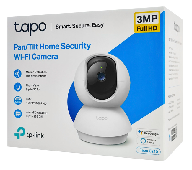 TP-LINK smart camera Tapo-C210, Full HD, Pan/Tilt, two-way audio, V. 1.0 - Image 6