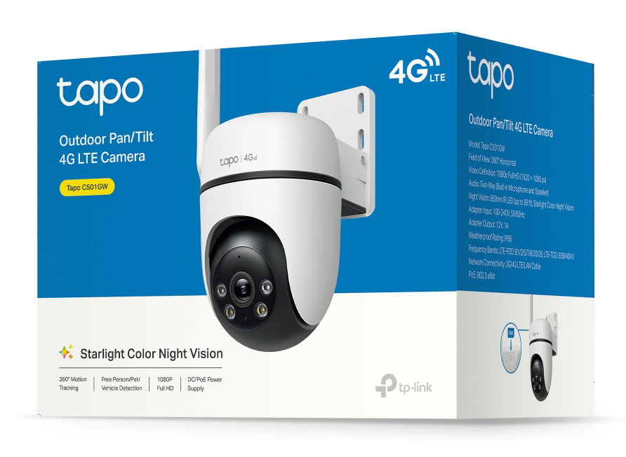 TP-LINK smart κάμερα Tapo C501GW, 1080p, 4G, PTZ, IP66, V2.0 - Image 6