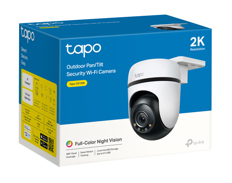 TP-LINK smart κάμερα Tapo C510W, 2K, PTZ, Wi-Fi, IP65, Ver. 1.0 - Image 4