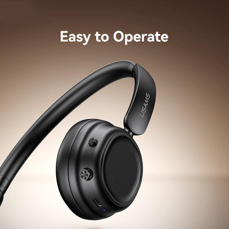 USAMS headphones SR01, ασύρματα, ANC, Φ40mm, 350mAh, μαύρα - Image 7