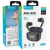 CELEBRAT earphones με θήκη φόρτισης W72, True Wireless, 10mm, 33/380mAh, ANC & ENC, μαύρα - Image 5