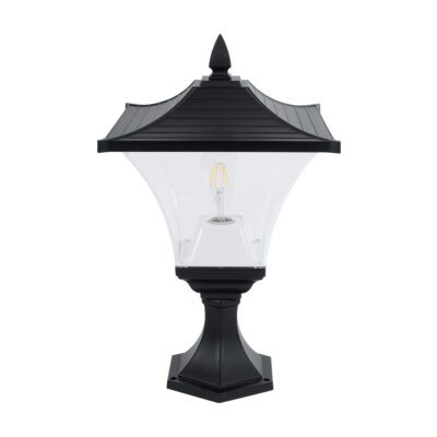 Alternative view of LEDTM® DIRAHIO 90552 Φωτιστικό Κολωνάκι Κήπου με Ντουί 1 x E27 AC 220-240V Αδιάβροχο IP65 - Γκρι Ανθρακί Ματ - Μ32 x Π32 x Υ52cm