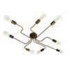 LEDTM® LIBERTA 00841 Μοντέρνο Φωτιστικό Οροφής με Ντουί 8 x E27 AC 220-240V IP20 - Μπρούτζινο - Μ102 x Π72 x Υ10.5cm - Image 2