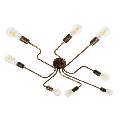 Alternative view of LEDTM® LIBERTA 00841 Μοντέρνο Φωτιστικό Οροφής με Ντουί 8 x E27 AC 220-240V IP20 - Μπρούτζινο - Μ102 x Π72 x Υ10.5cm