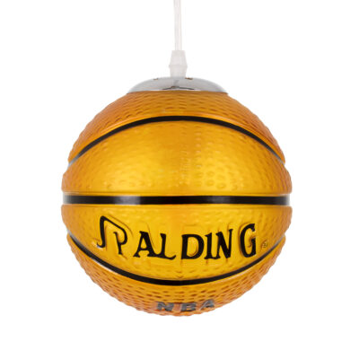 Alternative view of LEDTM® SPALDING NBA 00645 Παιδικό Κρεμαστό Φωτιστικό Οροφής με Ντουί 1 x E27 AC 220-240V IP20 - Πορτοκαλί & Μαύρο - Μ18 x Π18 x Υ18cm