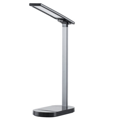 Alternative view of LEDTM® ONO 76530 Μοντέρνο Επιτραπέζιο Φωτιστικό Γραφείου με Ασύρματη Φόρτιση 10W 2A LED 5W 500lm 180° DC 5V με USB IP20 Ρυθμιζόμενο Λευκό CCT με Αφή 2700K/4500K/6000K Dimmable - Sanan SMD Chip - Μαύρο - Μ25 x Π10.5 x Υ35.5cm - 2 Χρόνια Εγγύηση