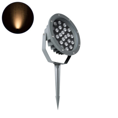 Alternative view of LEDTM® TREELIGHT-RIVA 90363 Σποτ Φωτισμού Ειδικό για Φυτά - Δέντρα με Βάση Κήπου / Καρφωτό LED 24W 2040lm 10° DC 24V Αδιάβροχο IP67 Φ20.5 x Υ6.5cm Αρχιτεκτονικό Πορτοκαλί 2200K - Γκρι Ανθρακί - 3 Years Warranty