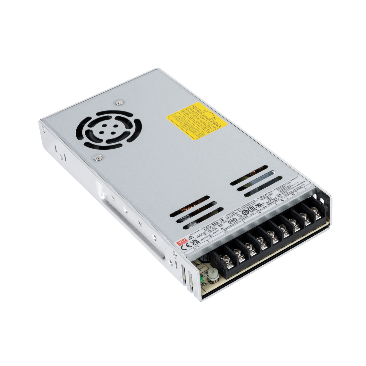 LEDTM® MEANWELL-LRS350-12 90784 Τροφοδοτικό/Μετασχηματιστής PELV 350W 29A DC 12V IP20 - AC 220-240V σε DC 12V / Ρυθμιζόμενo από DC 10.2V έως DC 13.8V - Μ21.5 x Π11.5 x Υ3cm - 3 Χρόνια Εγγύηση - Image 2
