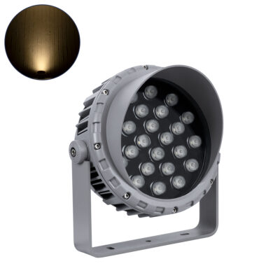 Alternative view of LEDTM® FLOODMENA 90644 Προβολέας Σποτ Wall Washer με Αντιθαμβωτική Γρίλια LED 24W 2160lm 30° AC 220-240V Αδιάβροχο IP65 Θερμό Λευκό 2700K - Bridgelux SMD Chip - Γκρι Ανθρακί - Μ23 x Π23 x Υ18cm - 3 Χρόνια Εγγύηση