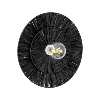 Alternative view of LEDTM® COLOMBO 02280 Boho Φωτιστικό Τοίχου - Απλίκα με Ντουί 1 x E27 AC 220-240V IP20 - Μαύρο - Μ40 x Π40 x Υ9cm