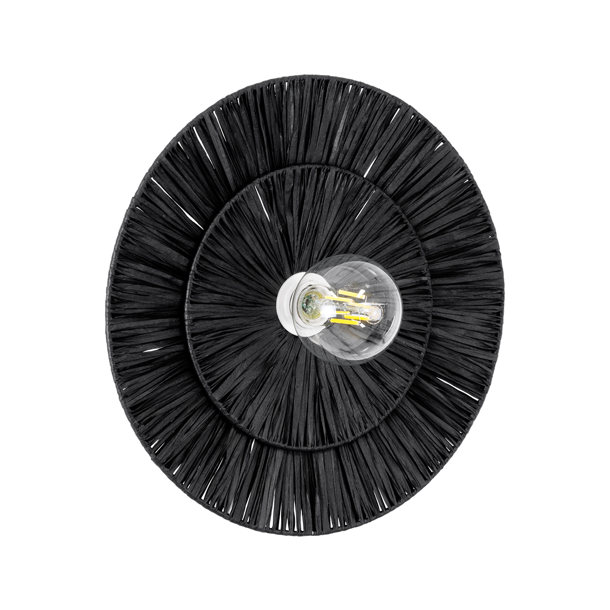 LEDTM® COLOMBO 02280 Boho Φωτιστικό Τοίχου - Απλίκα με Ντουί 1 x E27 AC 220-240V IP20 - Μαύρο - Μ40 x Π40 x Υ9cm - Image 2