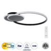 LEDTM® CIRCUO 61229 Μοντέρνο Φωτιστικό Οροφής LED 75W 8400lm 360° AC 220-240V IP20 Ρυθμιζόμενο Λευκό CCT με Χειριστήριο από 2700K έως 6000K Dimmable - Lumileds SMD Chip - Μαύρο Ματ - Μ53 x Π42.5 x Υ9cm - 3 Χρόνια Εγγύηση - Image 2
