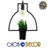 LEDTM® FLOWERPOT 10001209 Μοντέρνο Κρεμαστό Φωτιστικό Οροφής με Ντουί 1 x E27 AC 220-240V IP20 - Μαύρο & Πράσινο - Μ34 x Π34 x Y34cm - Image 3