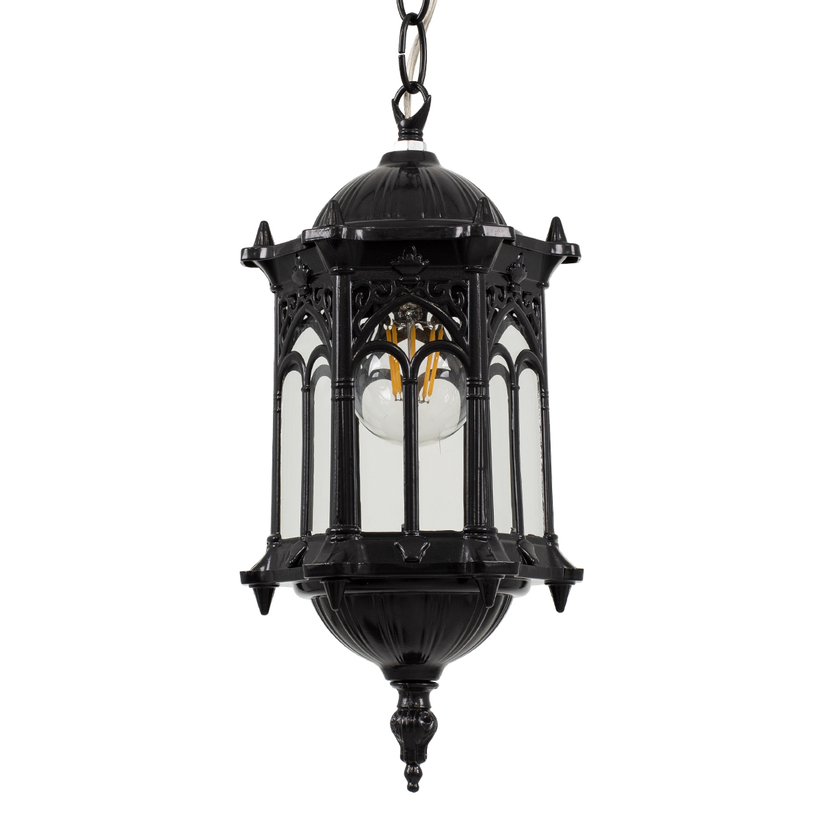 LEDTM® DARCY 00655 Vintage Κρεμαστό Φωτιστικό Οροφής με Ντουί 1 x E27 AC 220-240V IP20 - Μαύρο - Μ15.5 x Π15.5 x Υ32.5cm - Image 2