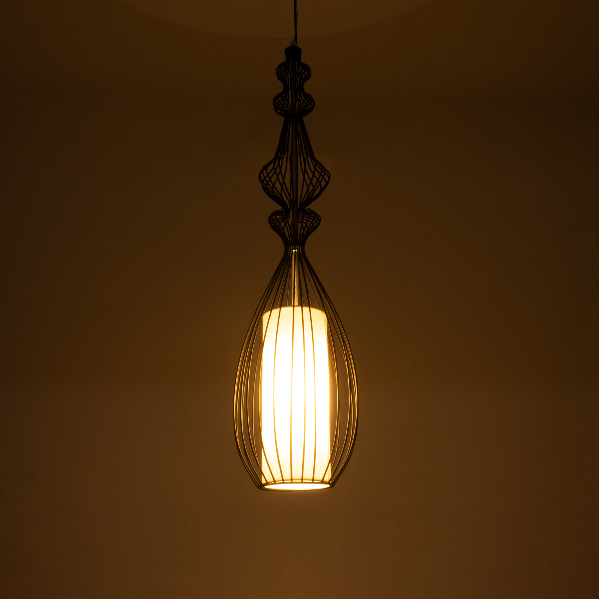 LEDTM® LILY 01561 Vintage Κρεμαστό Φωτιστικό Οροφής με Ντουί 1 x E27 AC 220-240V IP20 - Μαύρο & Λευκό - Μ20 x Π20 x Υ90cm - Image 3