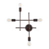 LEDTM® PIPING 00662 Vintage Φωτιστικό Τοίχου - Απλίκα με Ντουί 4 x E27 AC 220-240V IP20 - Χάλκινο - Μ40 x Π9 x Υ52cm - Image 2