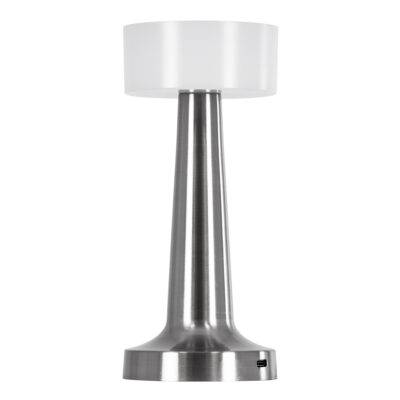 Alternative view of LEDTM® NANNA 76473 Επαναφορτιζόμενο Επιτραπέζιο Φωτιστικό Πορτατίφ LED 1.5W 105lm 120° DC 5V IP44 CCT Ultra Θερμό 1500K - Φυσικό Λευκό 4500K - Ψυχρό Λευκό 6000K Dimmable Ασημί & Λευκό Πλαστικό - Μ9 x Π9 x Υ21cm - 2 Χρόνια Εγγύηση