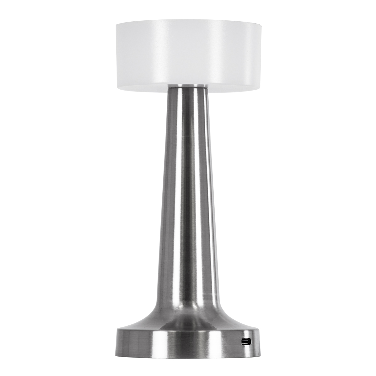 LEDTM® NANNA 76473 Επαναφορτιζόμενο Επιτραπέζιο Φωτιστικό Πορτατίφ LED 1.5W 105lm 120° DC 5V IP44 CCT Ultra Θερμό 1500K - Φυσικό Λευκό 4500K - Ψυχρό Λευκό 6000K Dimmable Ασημί & Λευκό Πλαστικό - Μ9 x Π9 x Υ21cm - 2 Χρόνια Εγγύηση - Image 2
