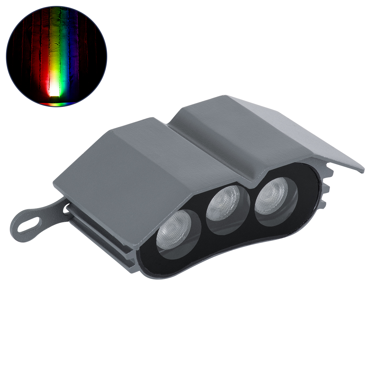 LEDTM® TREELIGHT-ZINA S-90982 Κυρτή Μπάρα Φωτισμού Wall Washer για Φυτά - Δέντρα LED 3W 255lm 30° DC 24V Αδιάβροχο IP65 RGBW Dimmable - Γκρι Ανθρακί - Μ11 x Π6.5 x Υ5cm - 3 Χρόνια Εγγύηση - Image 2