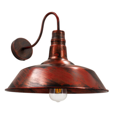 Alternative view of LEDTM® RAY 01052 Vintage Φωτιστικό Τοίχου - Απλίκα με Ντουί 1 x E27 AC 220-240V IP20 - Χάλκινο Εφέ Σκουριάς - Μ36 x Π42 x Υ32cm