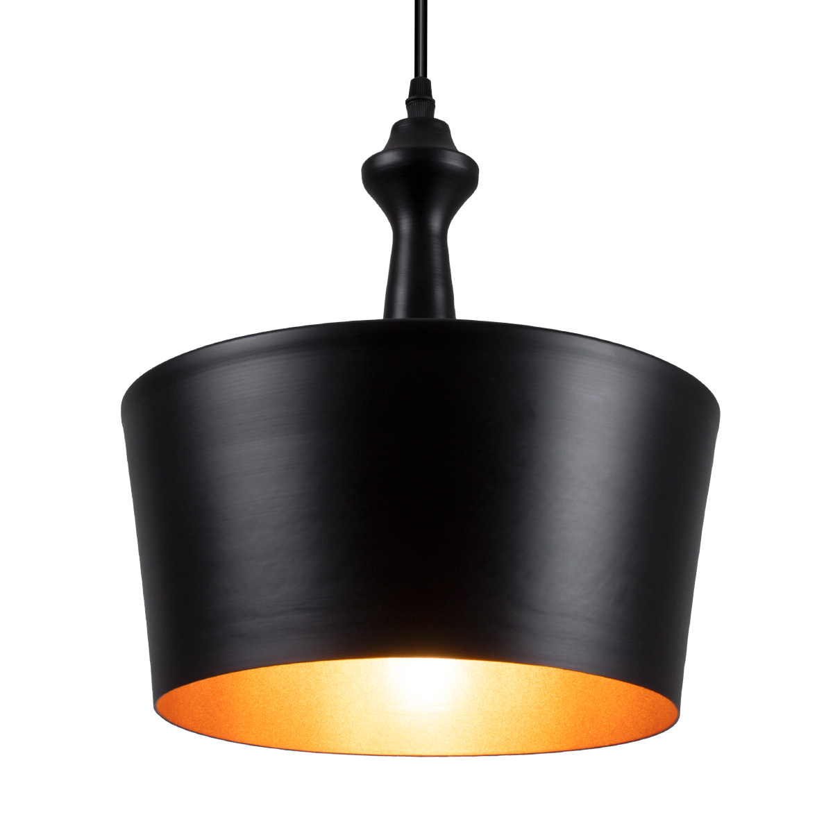 LEDTM® ROCKFORD 01287-A Μοντέρνο Κρεμαστό Φωτιστικό Οροφής με Ντουί 1 x E27 AC 220-240V IP20 - Μαύρο & Χρυσό - Μ30 x Π30 x Υ30cm - Image 2