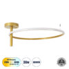 LEDTM® VERONA 61225 Μοντέρνο Φωτιστικό Οροφής LED 36W 4032lm 360° AC 220-240V IP20 Ρυθμιζόμενο Λευκό CCT με On/Off 2700K/4500K/6000K - Lumileds SMD Chip - Χρυσό Βούρτσας - Μ60 x Π60 x Υ23cm - 3 Χρόνια Εγγύηση - Image 2