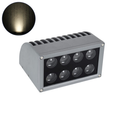 Alternative view of LEDTM® FLOOD-DENA 90486 Επιτοίχιος Προβολέας Wall Washer για Φωτισμό Κτιρίων - Απλίκα & Δαπέδου LED 16W 1520lm 5° DC 24V Αδιάβροχο IP67 Μ15.5 x Π13 x Υ9.1cm Φυσικό Λευκό 4500K - Γκρι Ανθρακί - 3 Years Warranty